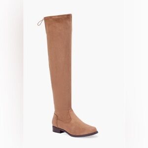 Tan Over The Knee Boot Flat Boot